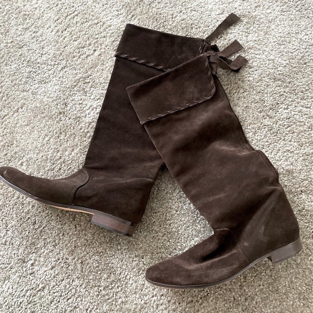 Anne Klein Knee High Suede Boots